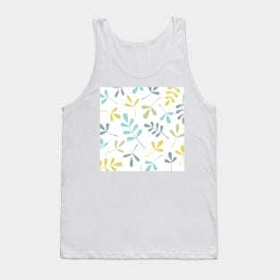 Assorted Lg Leaf Silhouettes Color Mix Tank Top